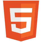 HTML5 logo for website development technology