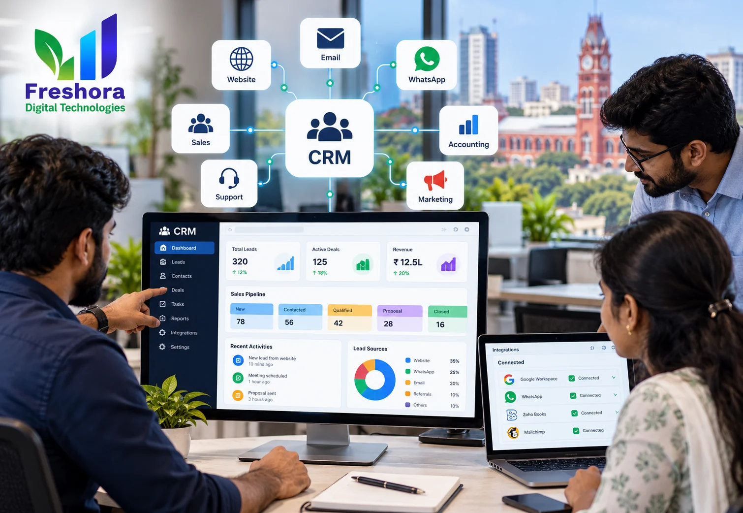 CRM customer data, workflow and reporting implementation for Chennai businesses
