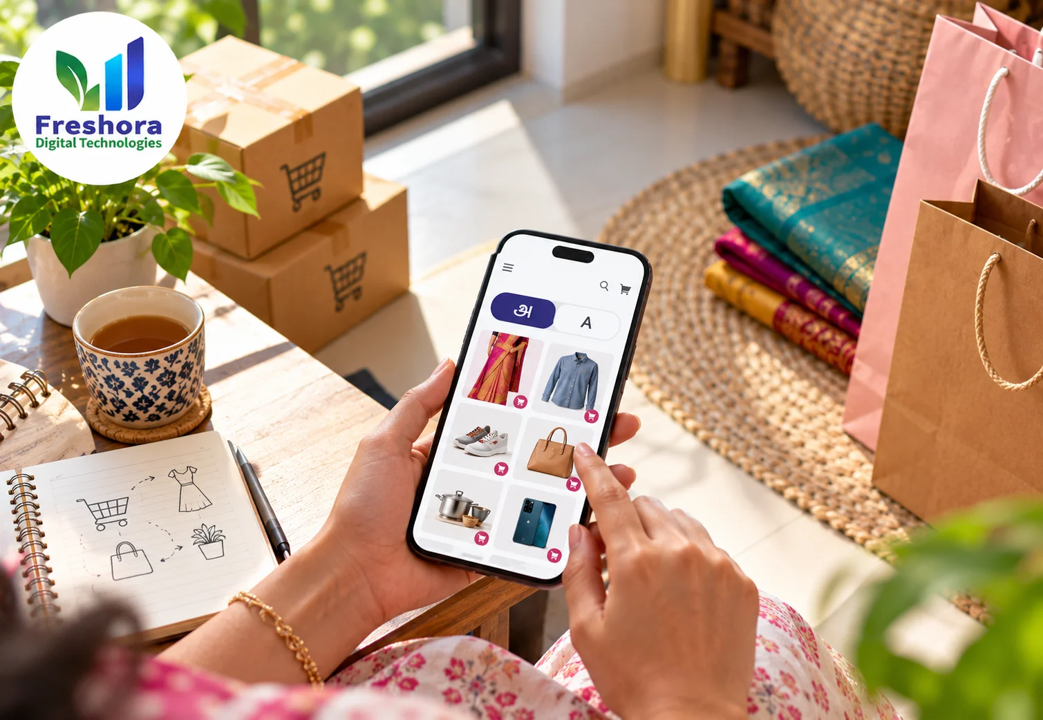 Tamil and English online store experience for Chennai customers