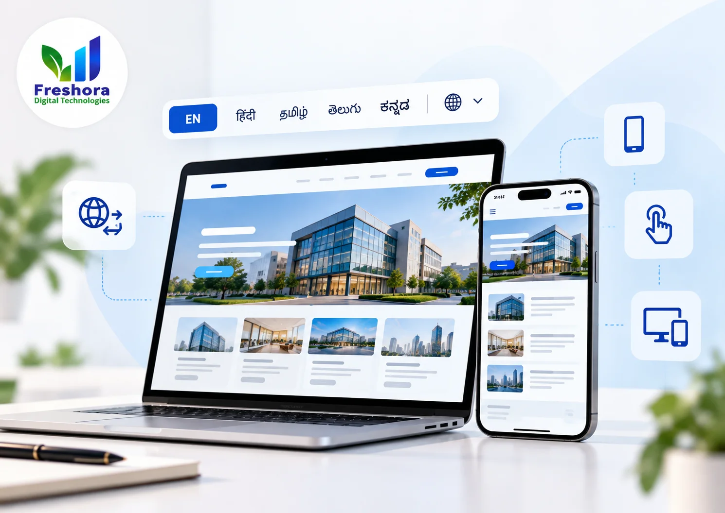 Multilingual and mobile-first website development in India