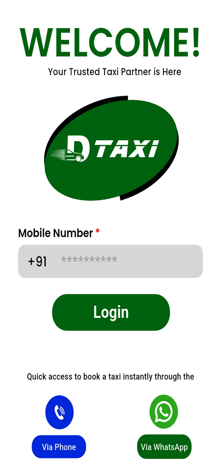 D-Taxi customer mobile application
