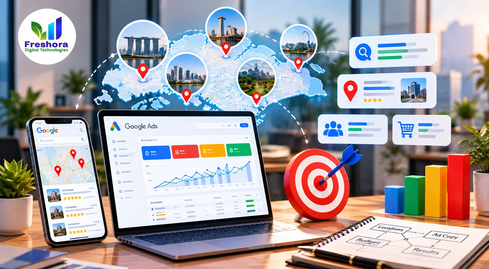 Google Ads location targeting and seasonal campaigns in Singapore
