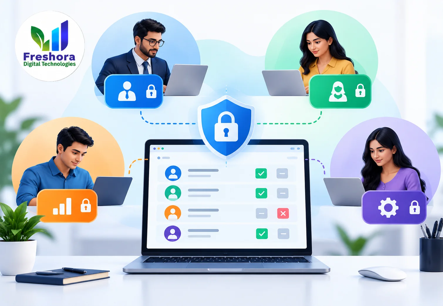Custom application permissions and business workflow planning