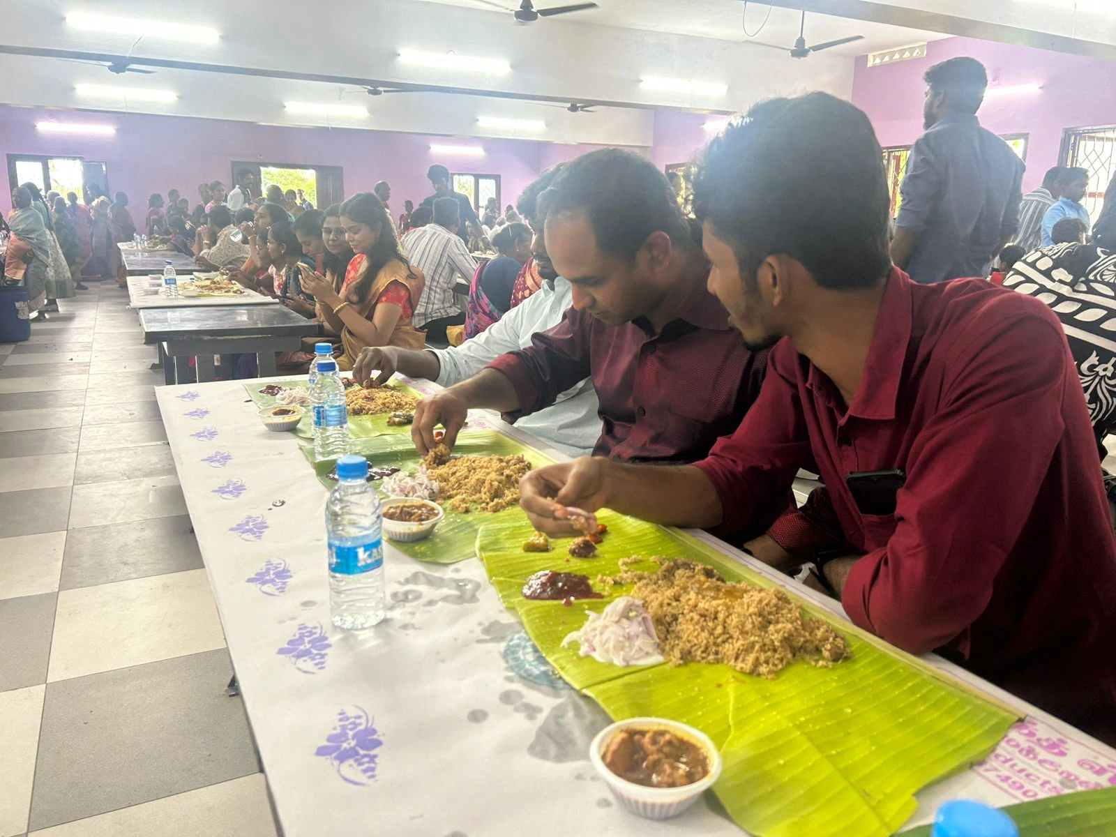 Employees in Wedding lunch @ Michaelpatti