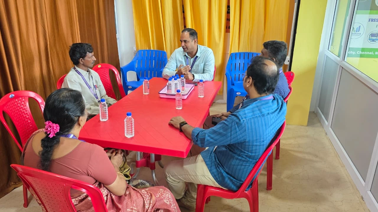 St.Joseph College Faculty Members are Interacting With the CEO of Freshora